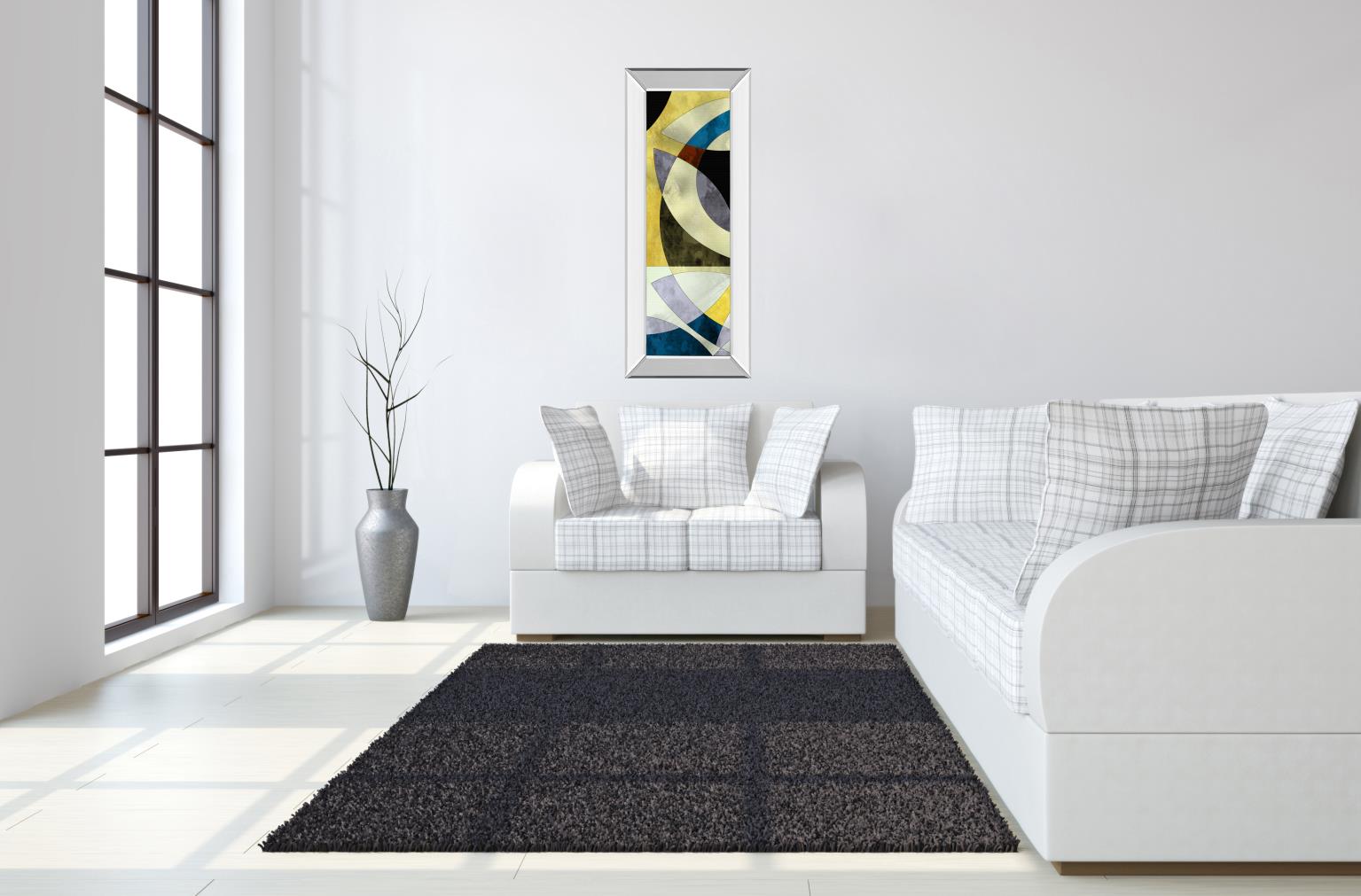 Mirrored Frame Elliptic Path Iii By James Burghardt 18X42 Mirror Frame Print