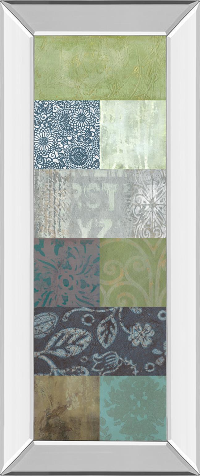 Mirrored Frame Zen Panel I By Vision Studio 18X42 Mirror Frame Print