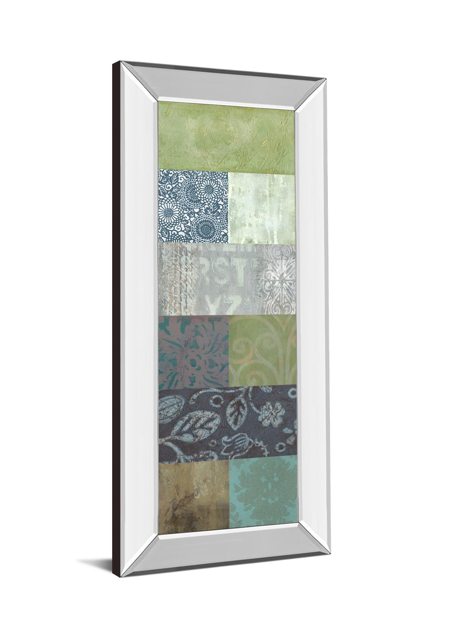 Mirrored Frame Zen Panel I By Vision Studio 18X42 Mirror Frame Print