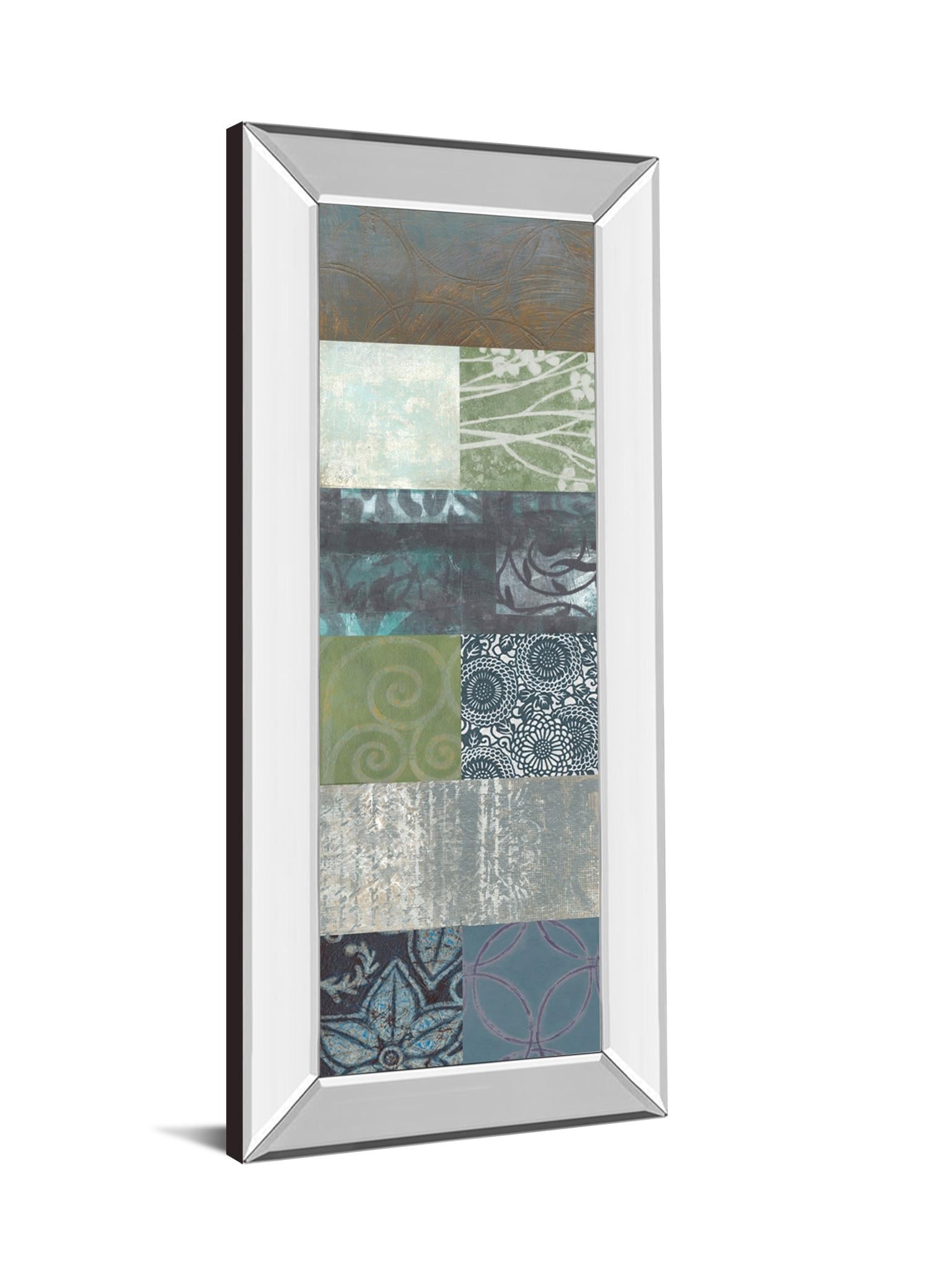 Mirrored Frame Zen Panel Ii By Vision Studio 18X42 Mirror Frame Print