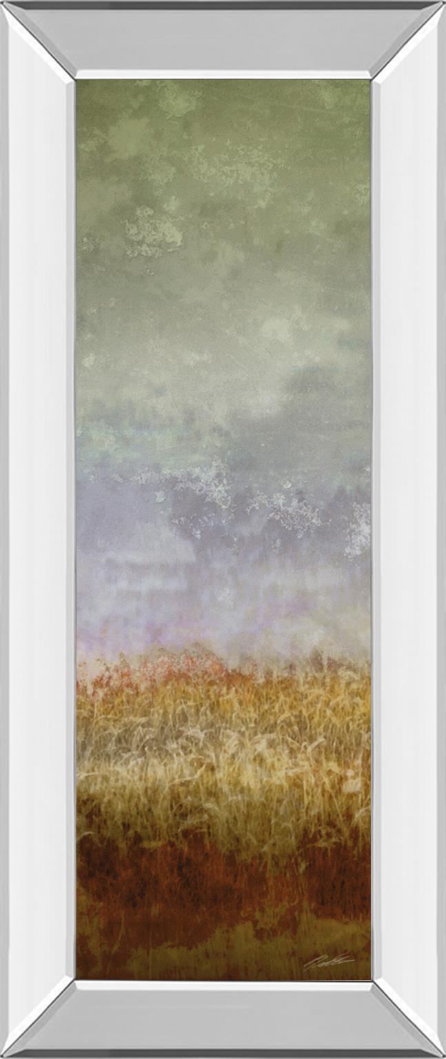 Mirrored Frame Lush Field Ii By John Butler 18X42 Mirror Frame Print