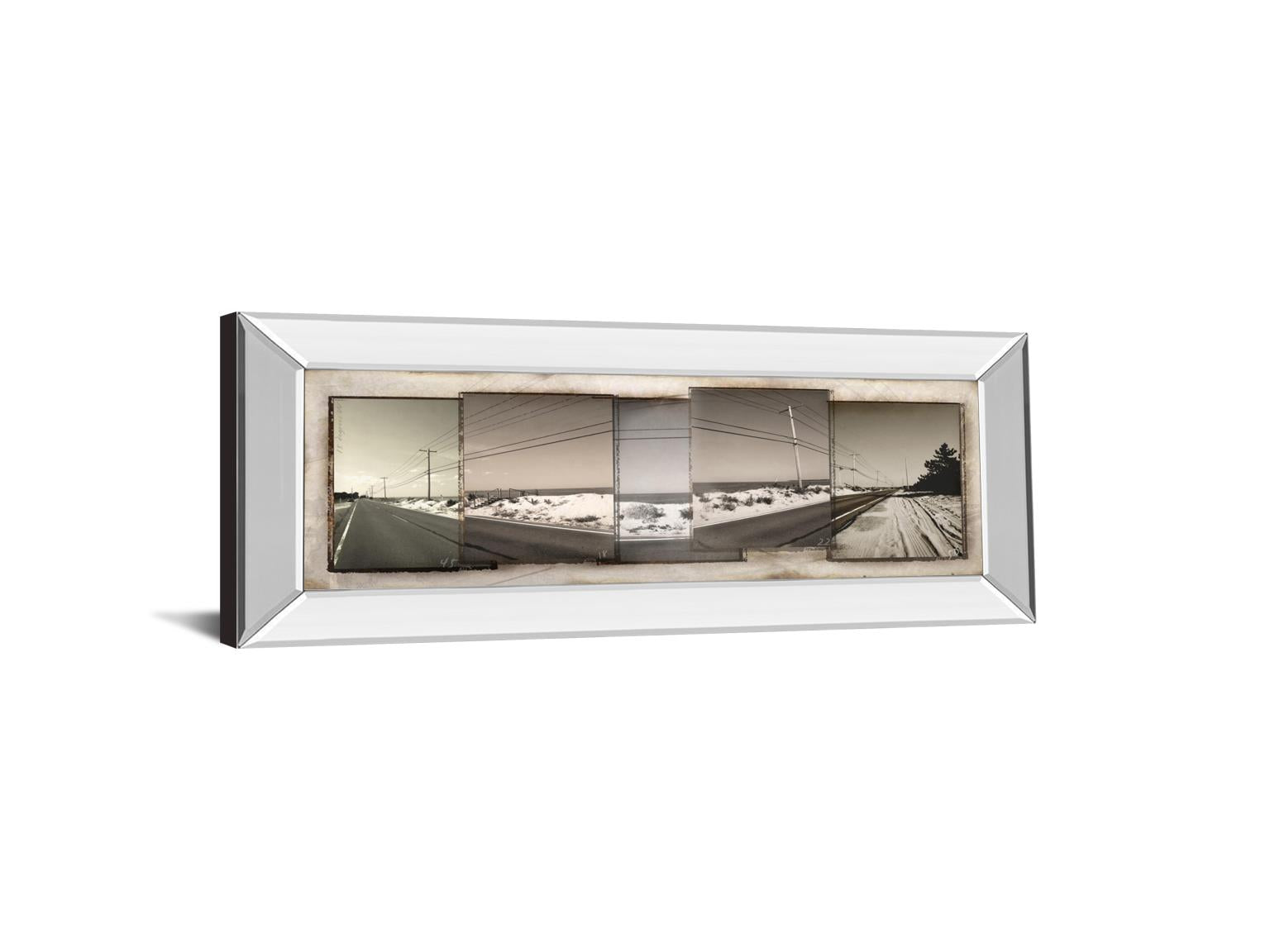 Mirrored Frame The Old Coast Road By Noah Bay 18X42 Mirror Frame Print
