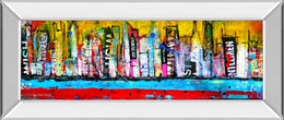 Mirrored Frame Skyline By Erin Ashley 18X42 Mirror Frame Print