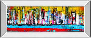 Mirrored Frame Skyline By Erin Ashley 18X42 Mirror Frame Print
