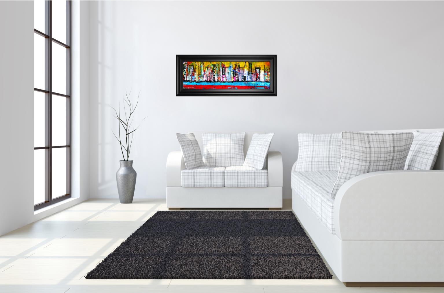 Skyline By Erin Ashley 18X42 Framed Print