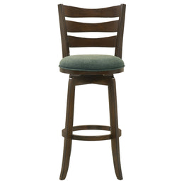 Murphy Wood Counter Height Swivel Bar Chair Hunter Green