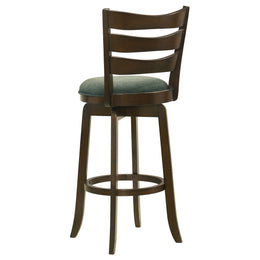 Murphy Wood Counter Height Swivel Bar Chair Hunter Green