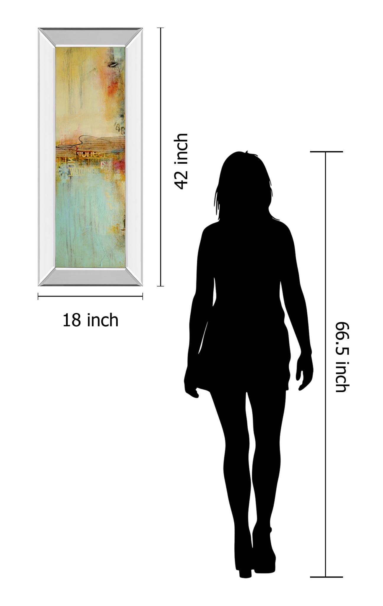 Mirrored Frame Eastside Story Ii By Erin Ashley 18X42 Mirror Frame Print