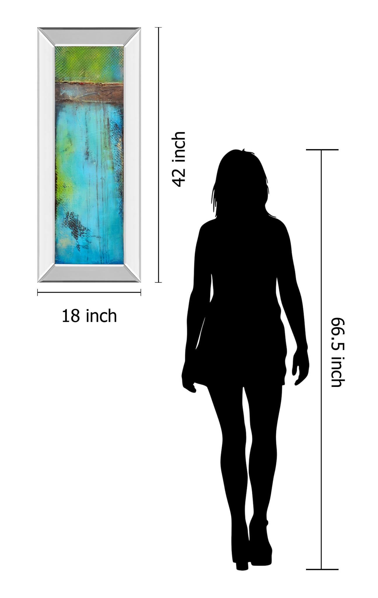 Mirrored Frame Fisher Island Ii By Erin Ashley 18X42 Mirror Frame Print