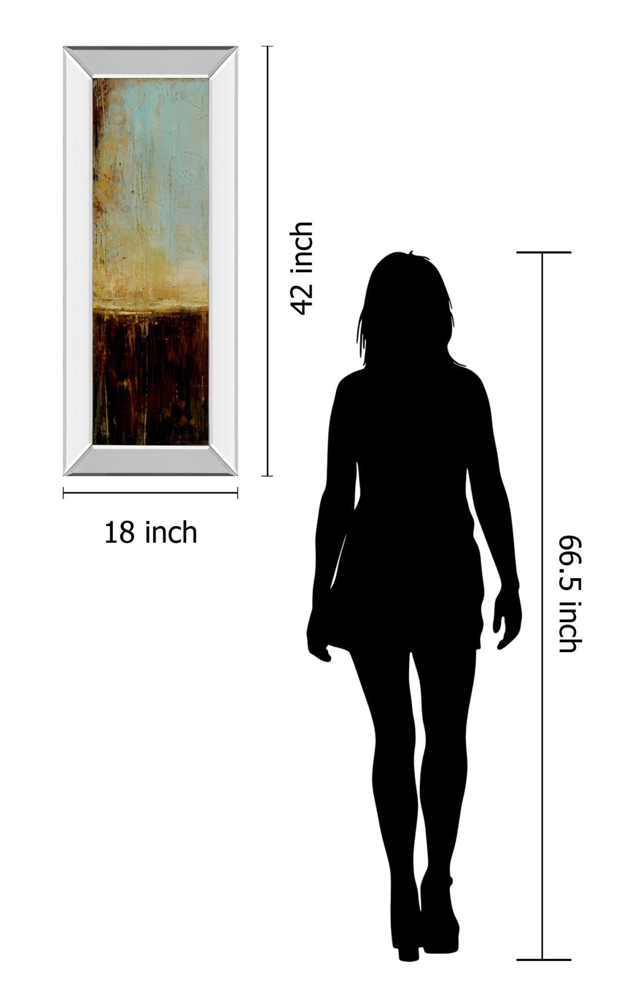 Mirrored Frame Flying Without Wings I By Erin Ashley 18X42 Mirror Frame Print