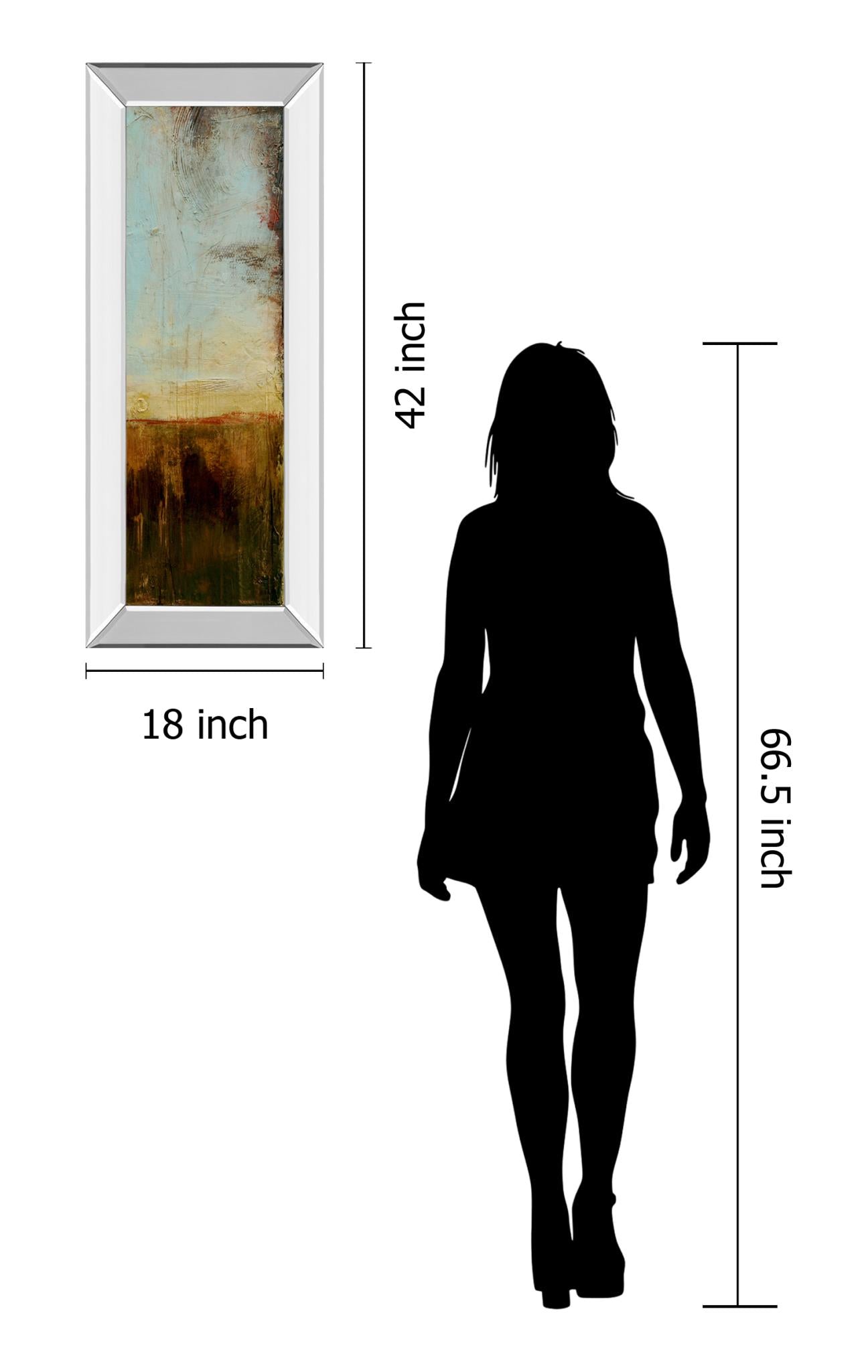 Mirrored Frame Flying Without Wings Iii By Erin Ashley 18X42 Mirror Frame Print