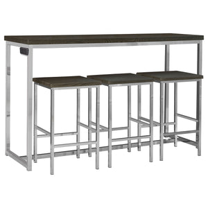 Cassidy  Counter Height Dining Table Set Dark Oak