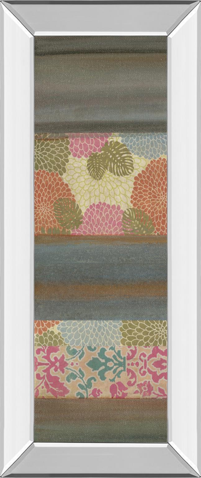 Mirrored Frame Pretty In Pink Iii By Willie Green-Aldridge 18X42 Mirror Frame Print