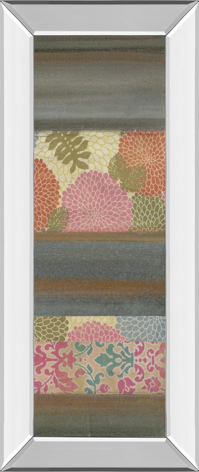 Mirrored Frame Pretty In Pink Iv By Willie Green-Aldridge 18X42 Mirror Frame Print