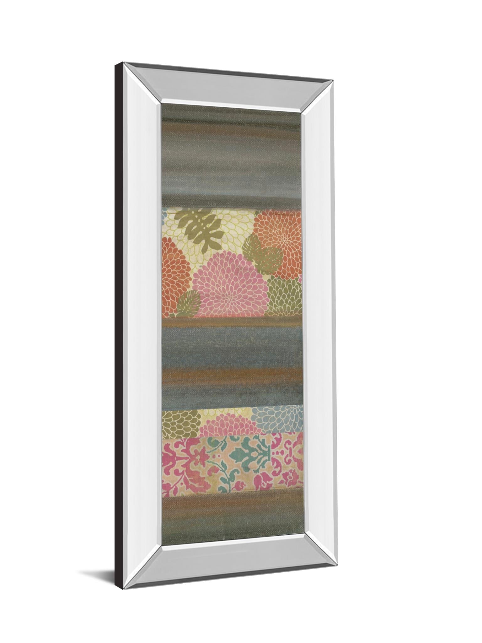 Mirrored Frame Pretty In Pink Iv By Willie Green-Aldridge 18X42 Mirror Frame Print