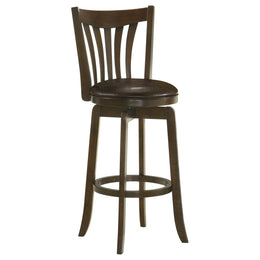 Lambert Wood Counter Height Swivel Bar Chair Dark Cherry