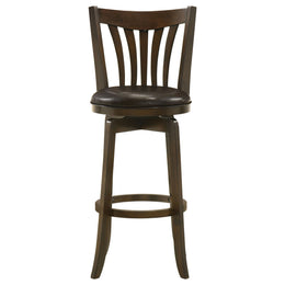 Lambert Wood Counter Height Swivel Bar Chair Dark Cherry