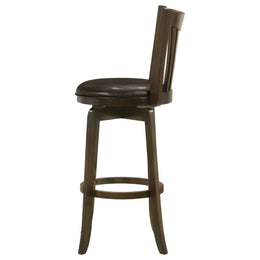 Lambert Wood Counter Height Swivel Bar Chair Dark Cherry