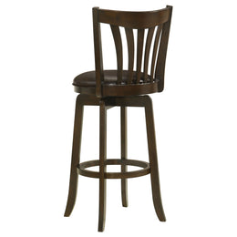 Lambert Wood Counter Height Swivel Bar Chair Dark Cherry