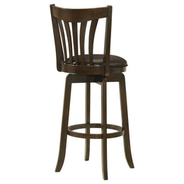 Lambert Wood Counter Height Swivel Bar Chair Dark Cherry