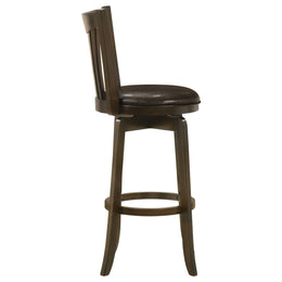 Lambert Wood Counter Height Swivel Bar Chair Dark Cherry