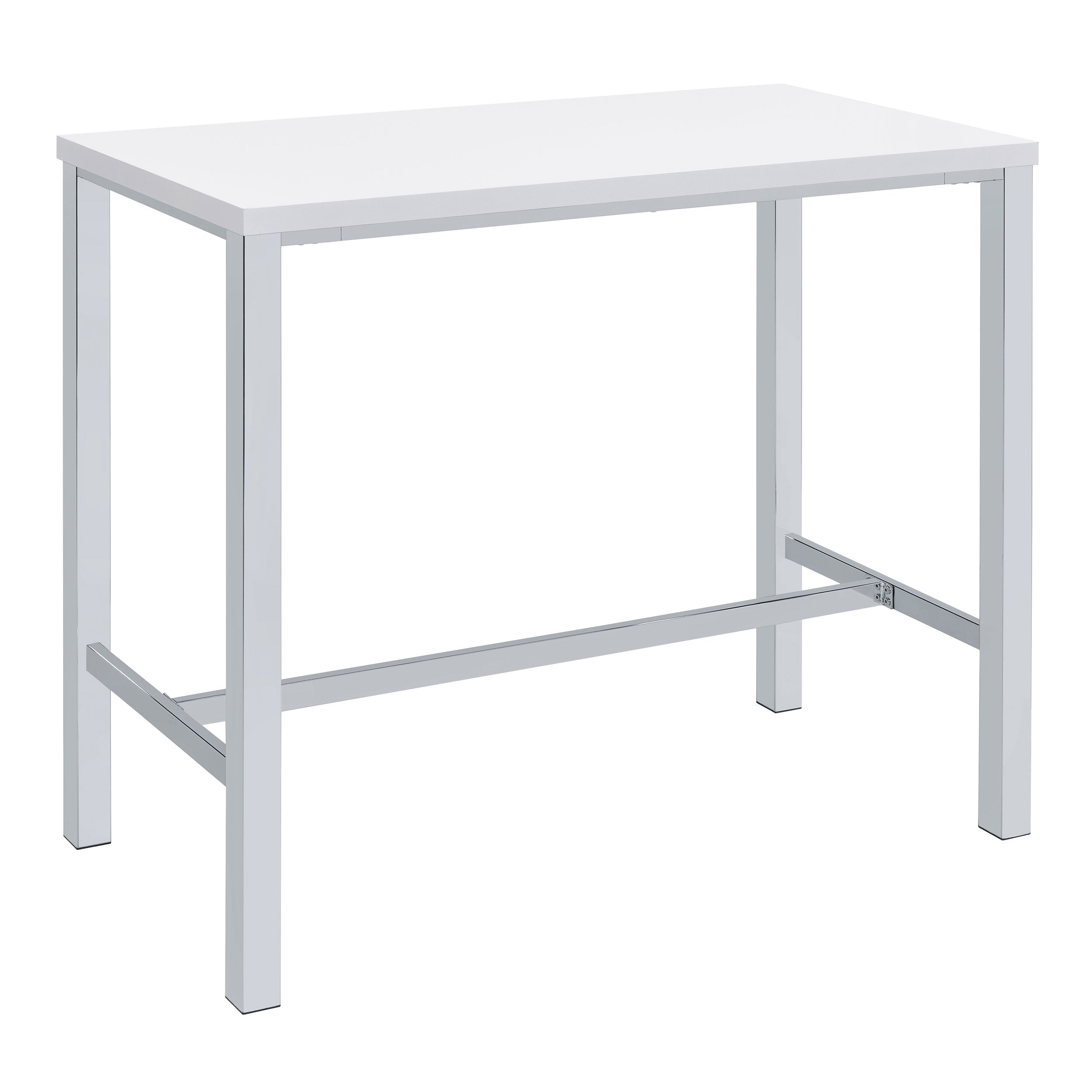 Natividad  Pub Height Bar Table Set White High Gloss