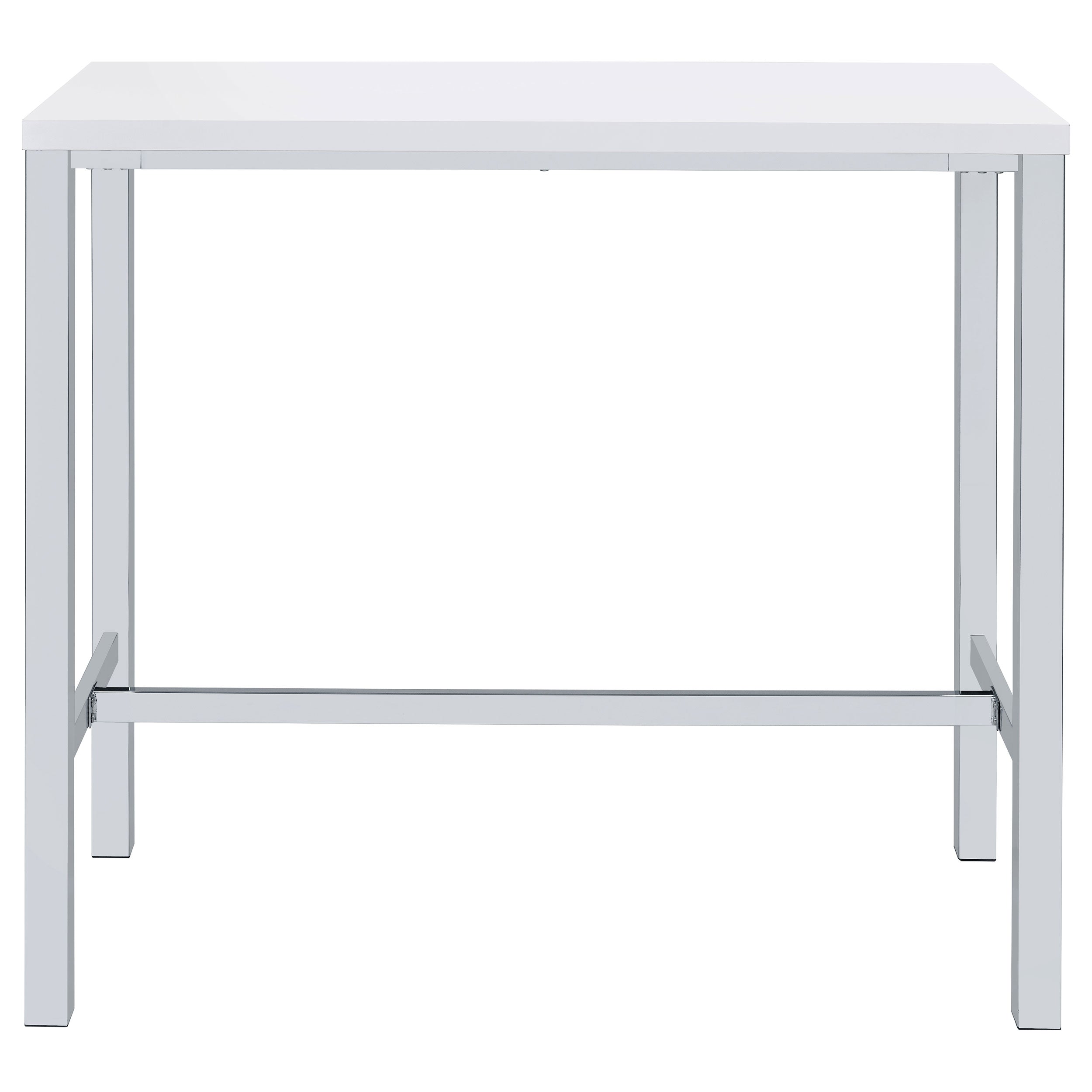Natividad  Pub Height Bar Table Set White High Gloss