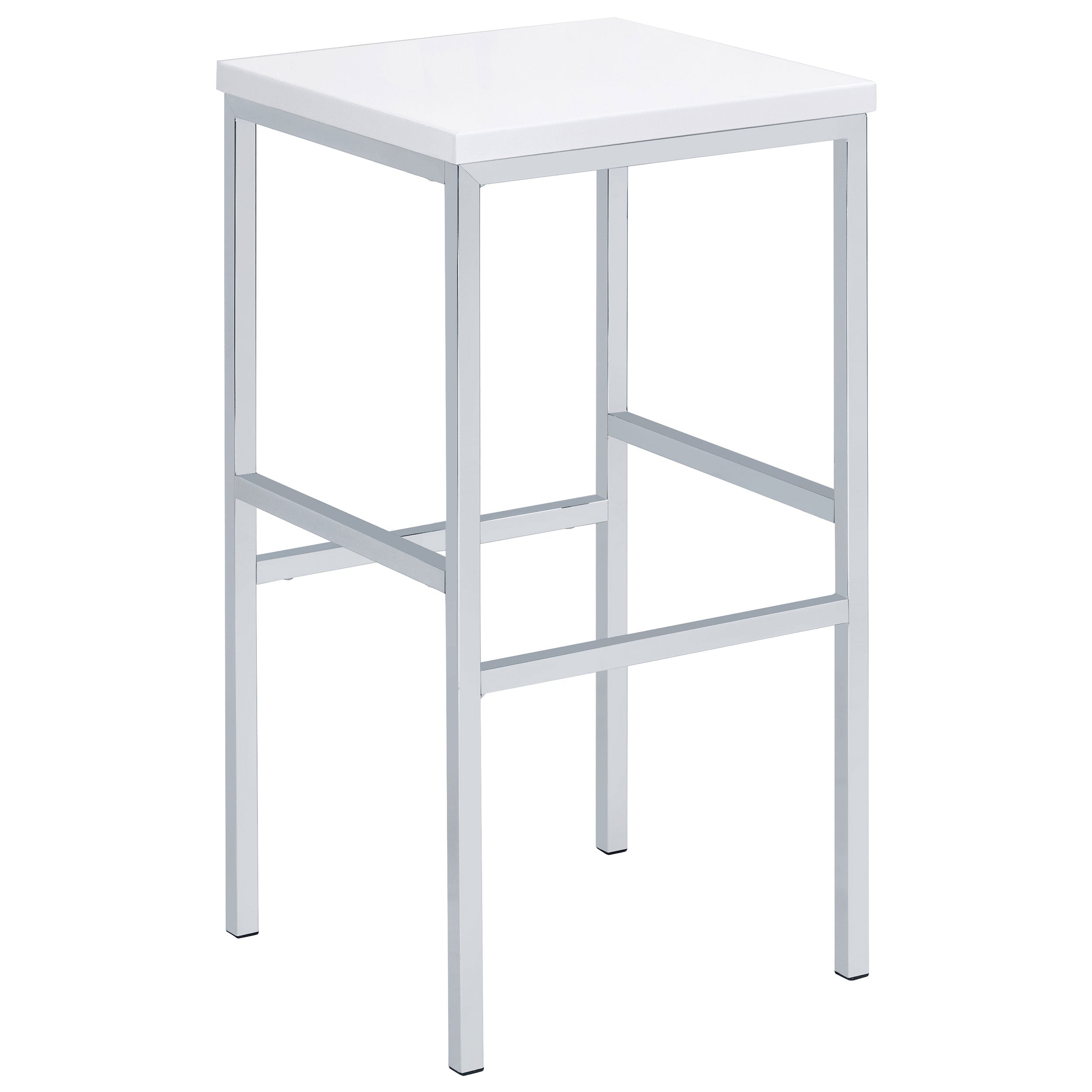 Natividad  Pub Height Bar Table Set White High Gloss
