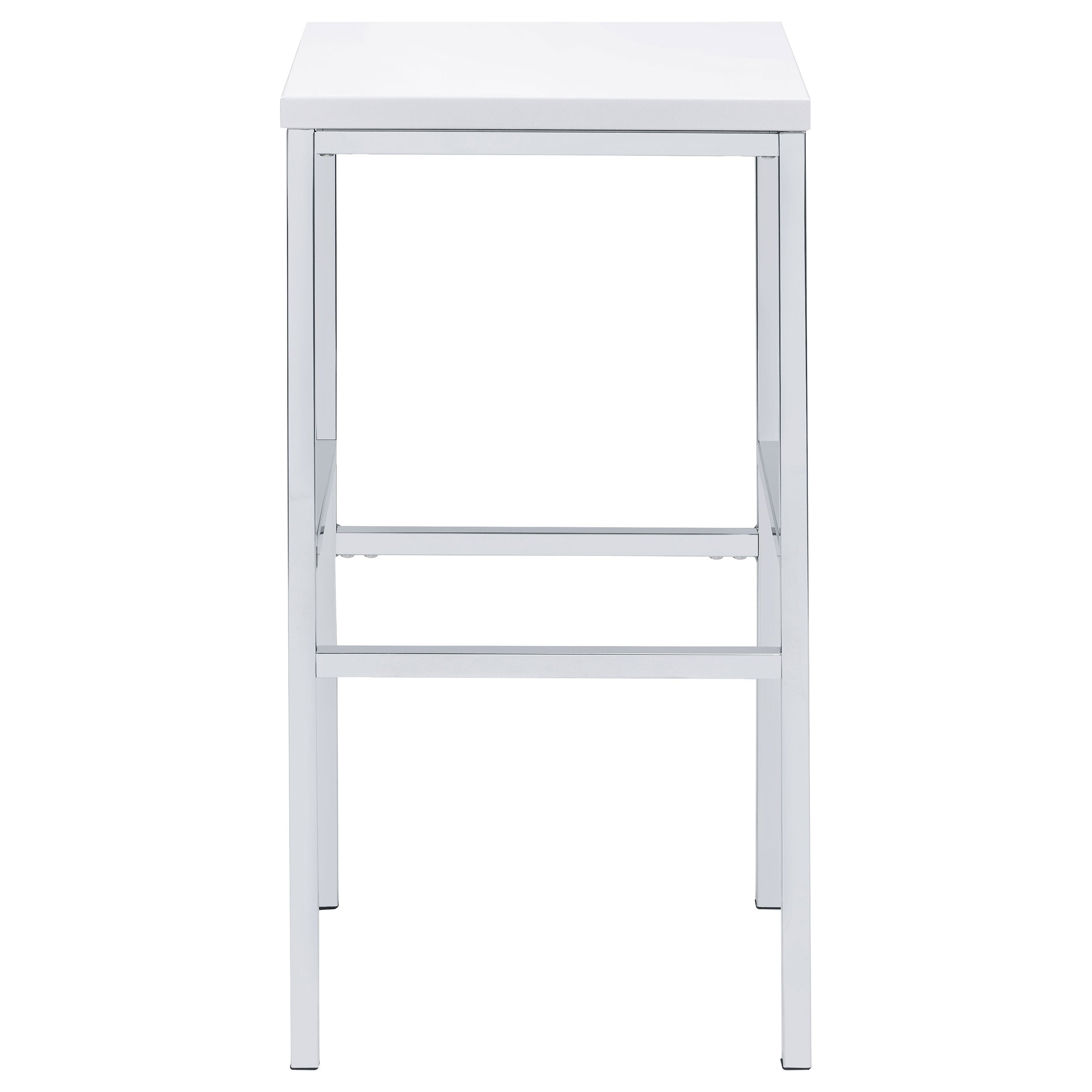 Natividad  Pub Height Bar Table Set White High Gloss