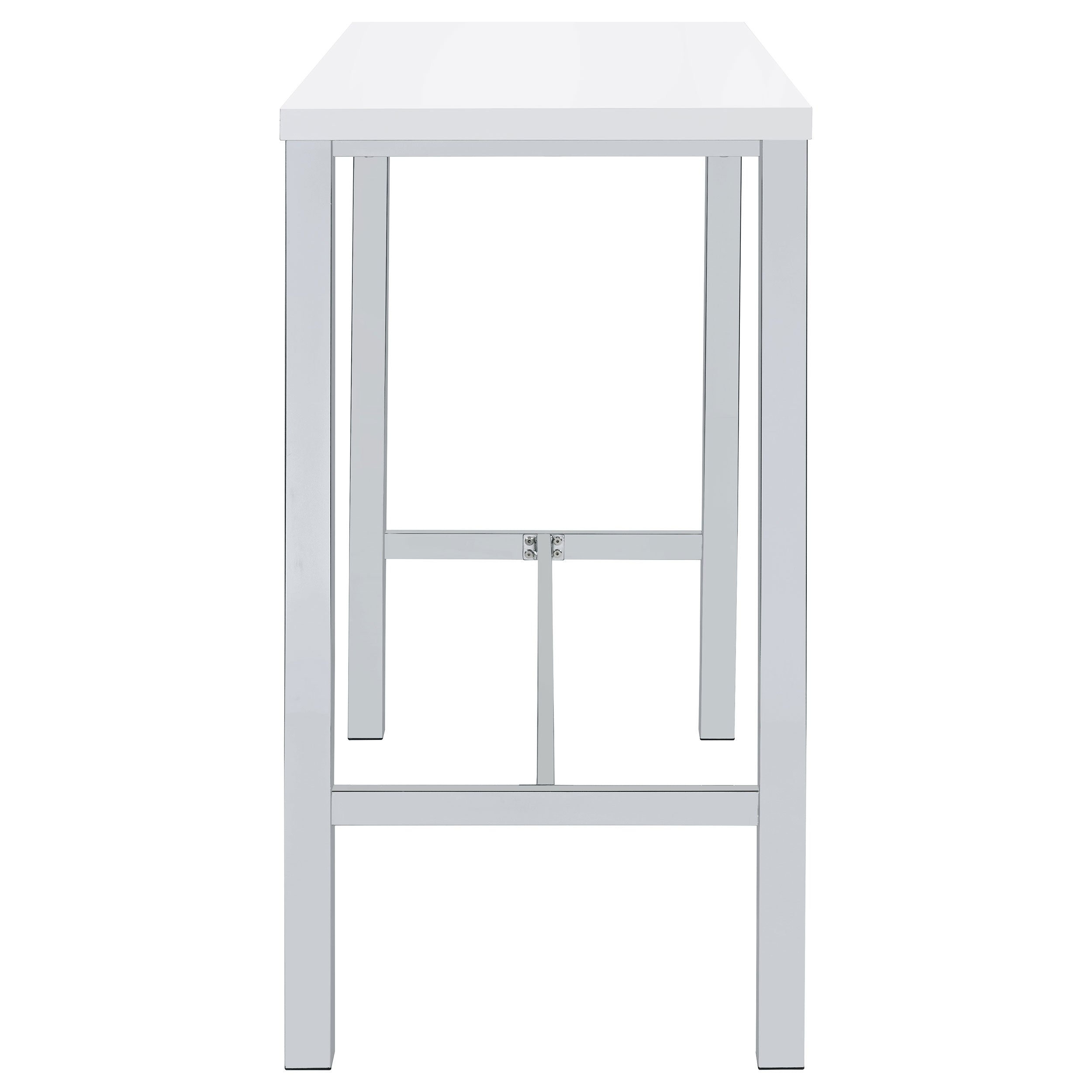 Natividad  Pub Height Bar Table Set White High Gloss