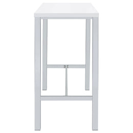 Natividad  Pub Height Bar Table Set White High Gloss