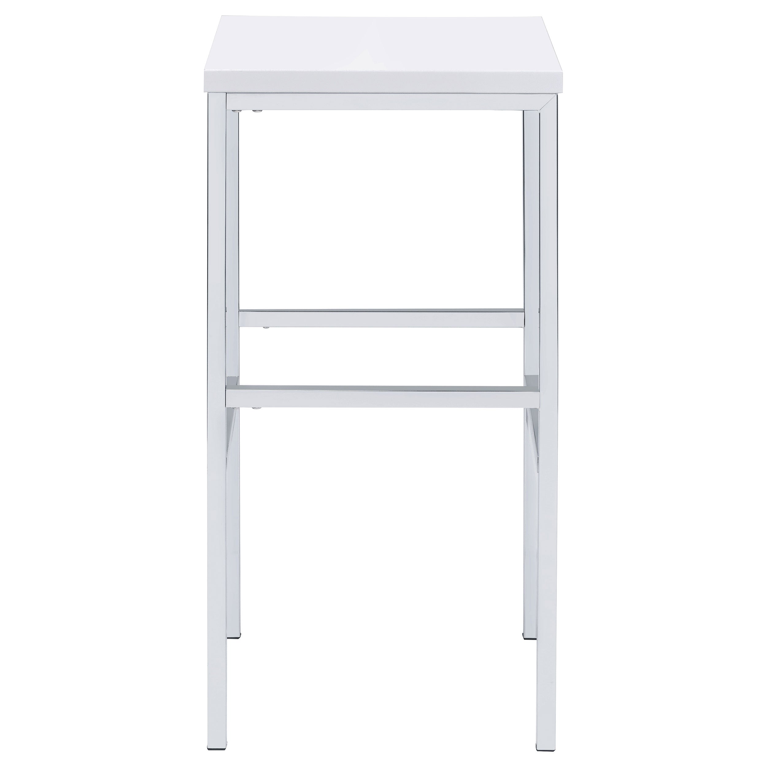 Natividad  Pub Height Bar Table Set White High Gloss