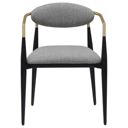 Alexis Fabric Upholstered Dining Arm Chair Beige (Set of 2)
