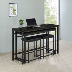 Hawes  Multipurpose Counter Height Table Set Black