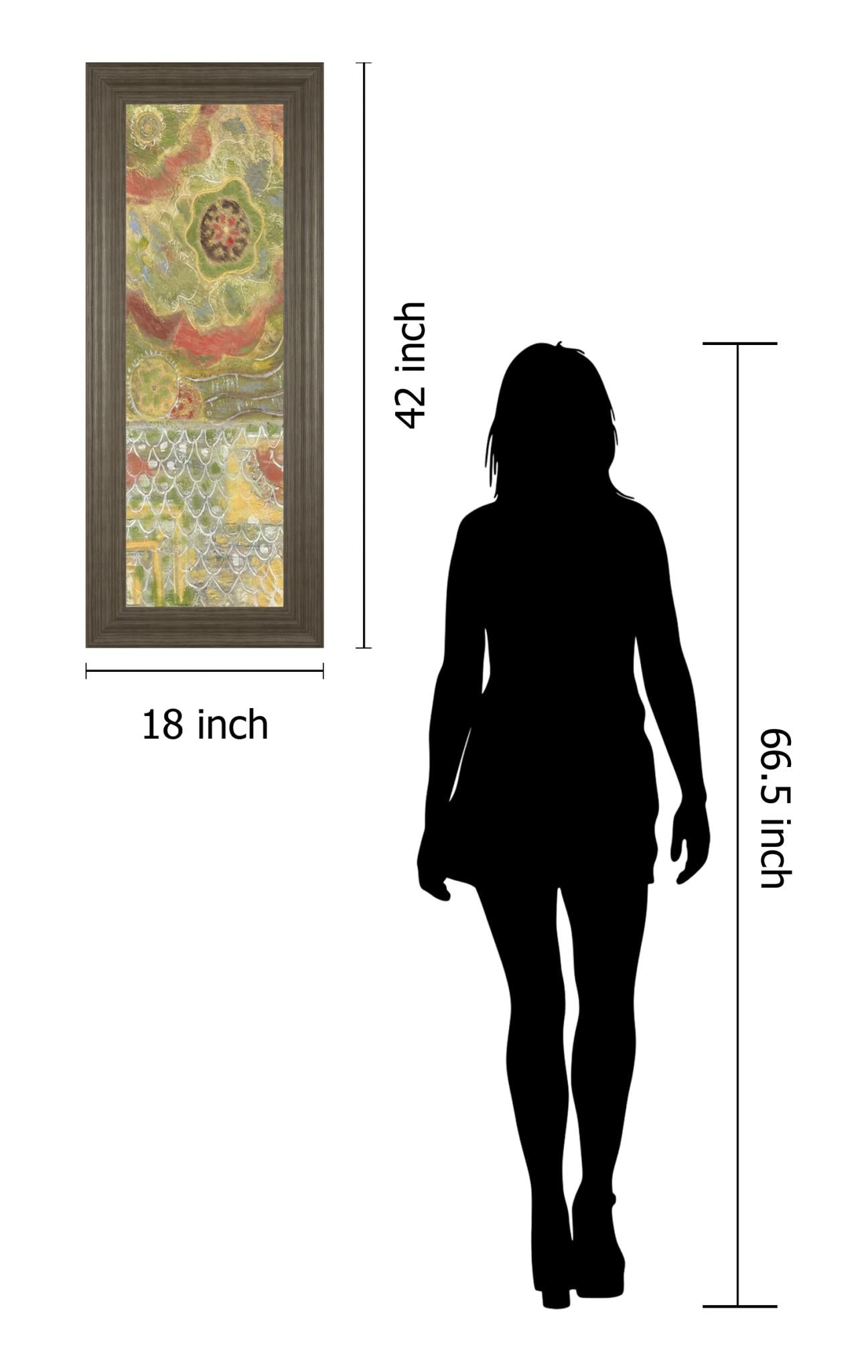 Moroccan Whimsy I By Karen Deans 18X42 Framed Print