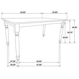 Hollyoak Rectangular 63-inch Wood Dining Table Walnut