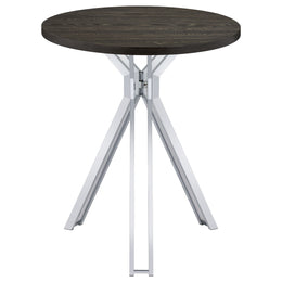 Edgerton Round 35-inch Pub Height Bistro Bar Table Dark Oak