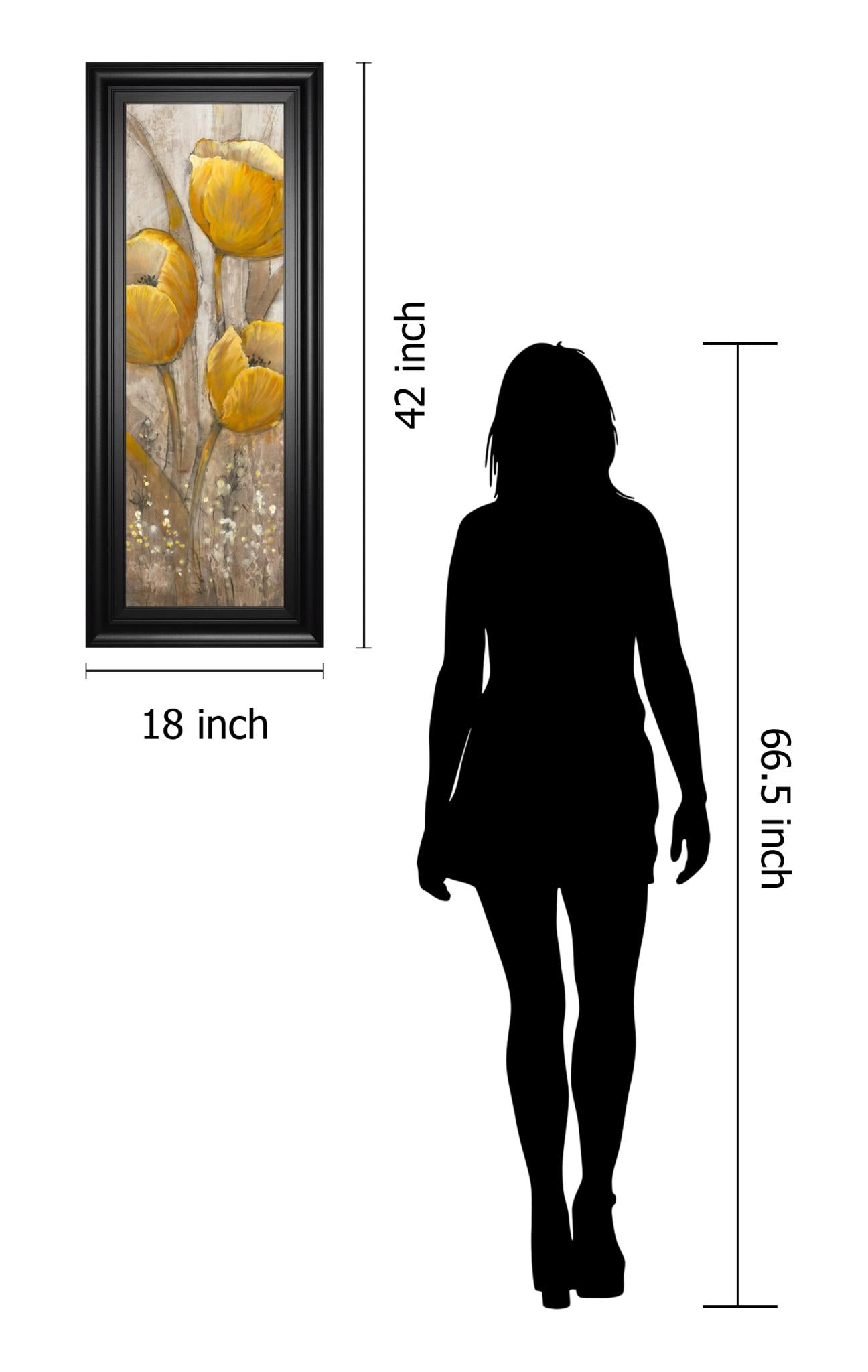 Ochre Tulips Ii By Tim Otoole 18X42 Framed Print