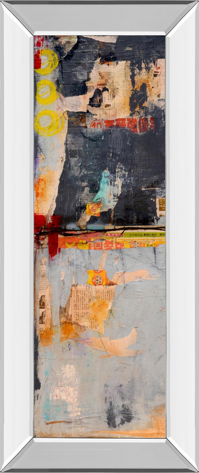 Mirrored Frame Hong Kong Post I By Erin Ashley 18X42 Mirror Frame Print