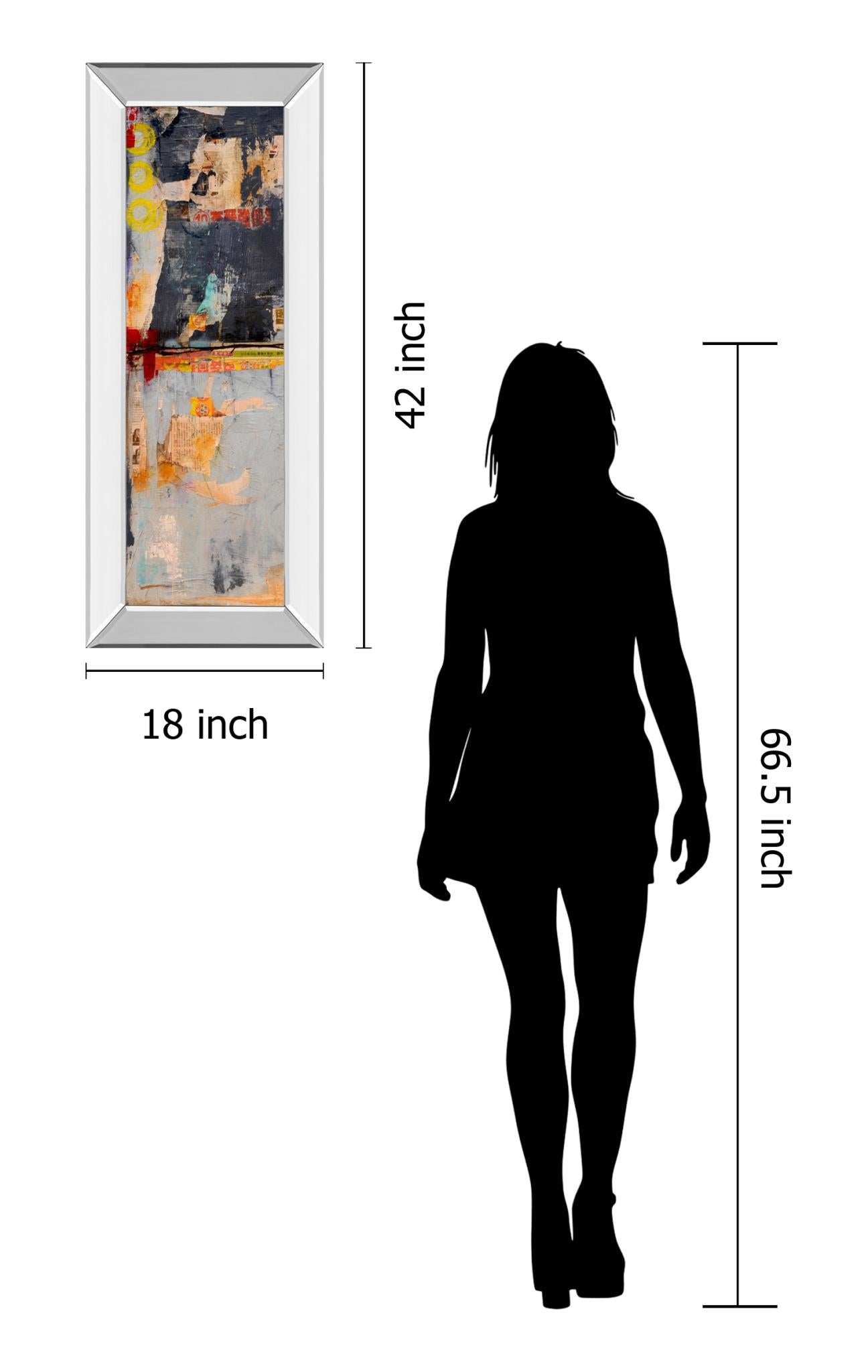 Mirrored Frame Hong Kong Post I By Erin Ashley 18X42 Mirror Frame Print