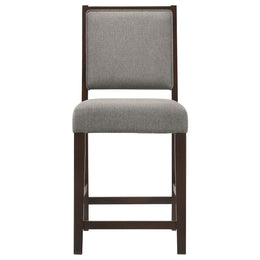 Bedford Fabric Upholstered Counter Chair Grey (Set of 2)