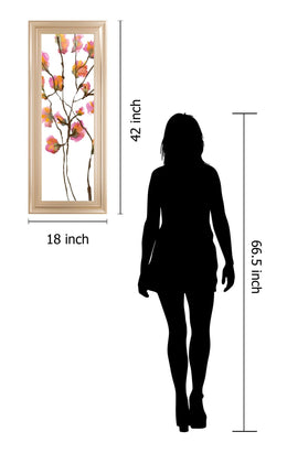 Inky Blossoms I By Deborah Velasquez 18X42 Framed Print