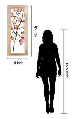 Inky Blossoms Ii By Deborah Velasquez 18X42 Framed Print