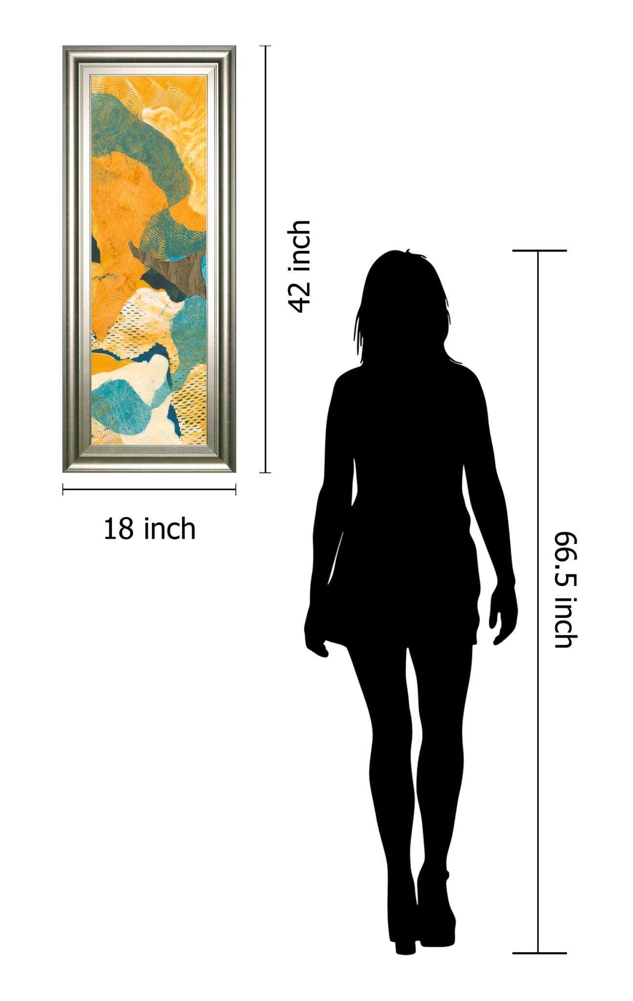 Mountain Shapes Ii By Carolyn Roth 18X42 Framed Print