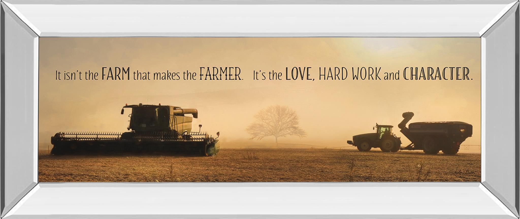 Mirrored Frame The Farmer By Lori Dieter 18X42 Mirror Frame Print