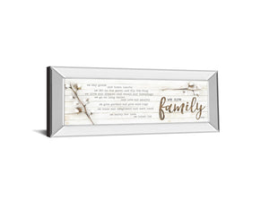 Mirrored Frame We Are Family By Marla Rae 18X42 Mirror Frame Print