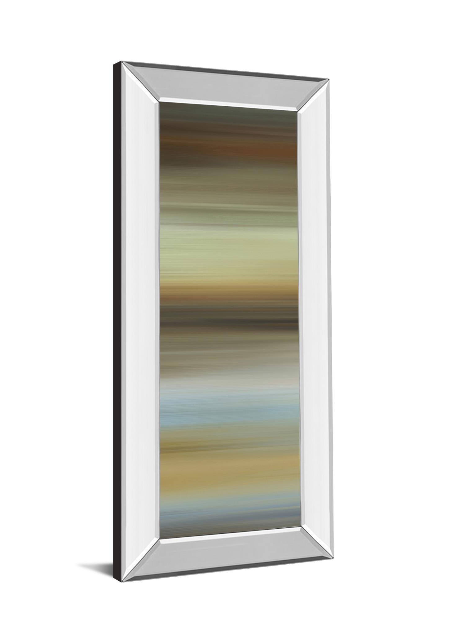 Mirrored Frame Abstract Horizon I By James Mcmaster 18X42 Mirror Frame Print