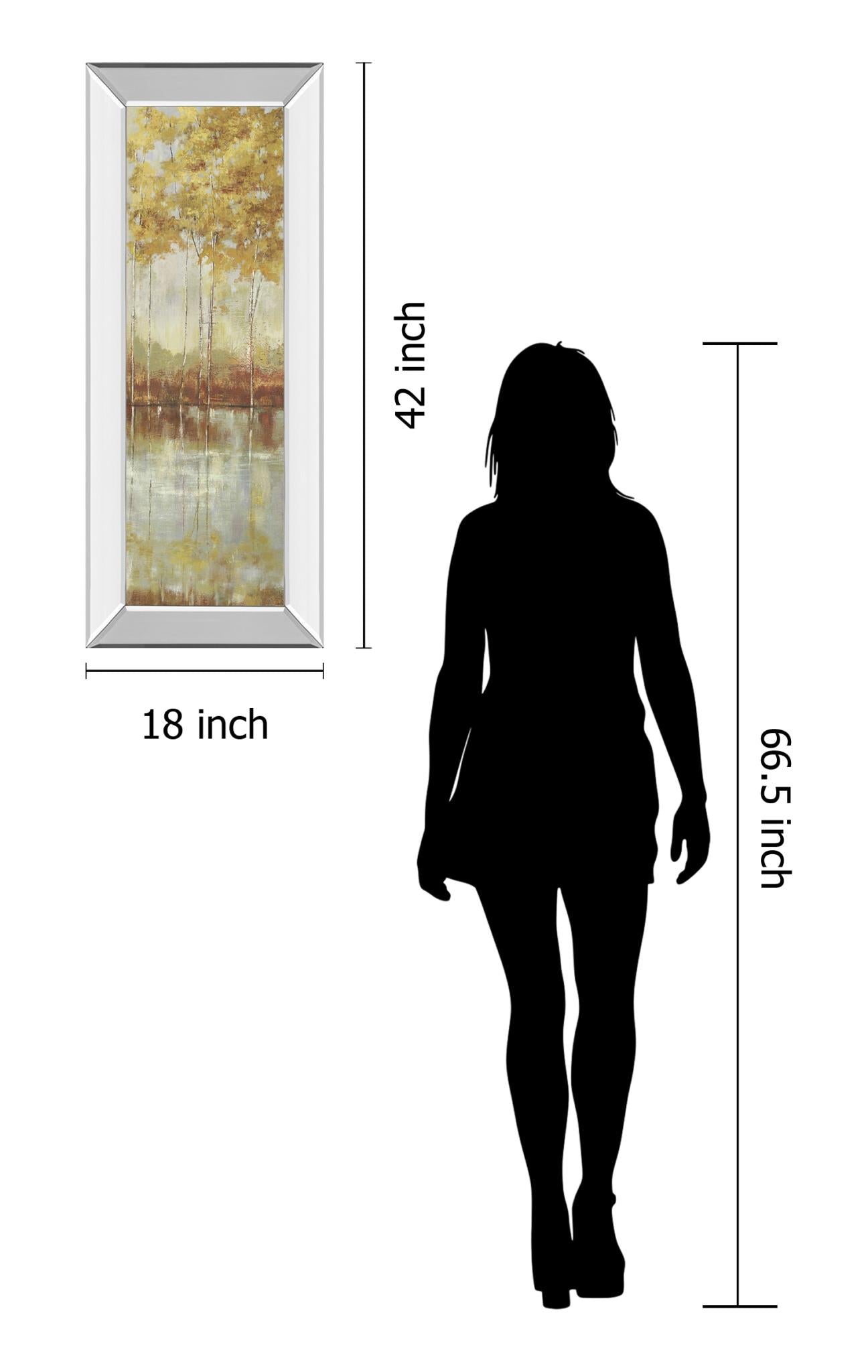 Mirrored Frame Reflections I  By Allison Pearce 18X42 Mirror Frame Print