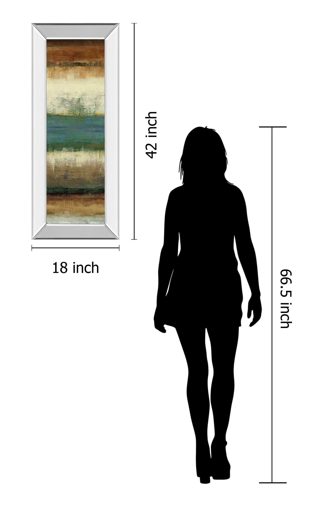 Mirrored Frame Sky By Allison Pearce 18X42 Mirror Frame Print