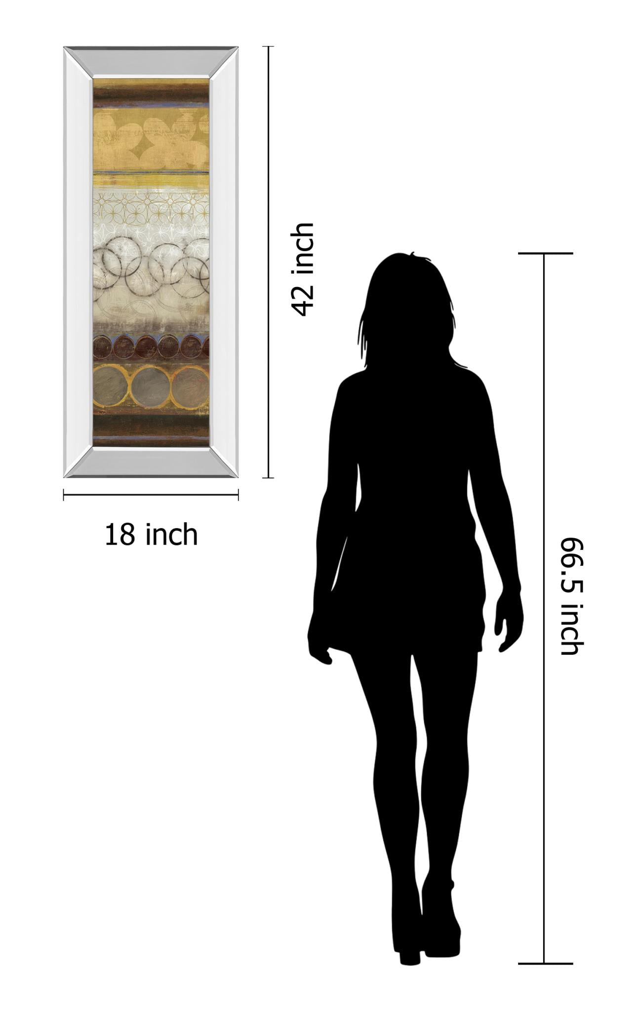 Mirrored Frame Mellow I By Allison Pearce 18X42 Mirror Frame Print